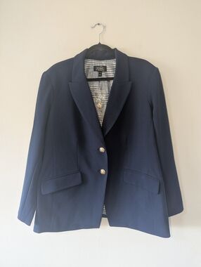 XLP NWOT Dennis by Dennis Basso Petite Navy Blazer